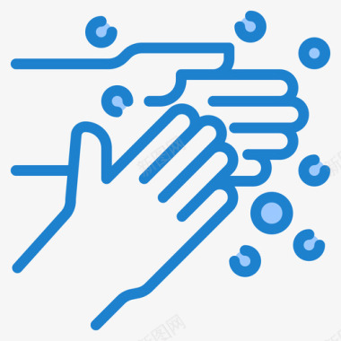 蓝色图标洗手洗手4蓝色图标