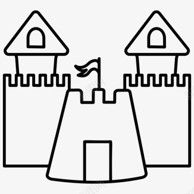 城堡战斗堡垒儿童玩具图标