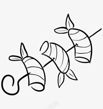 虾串螃蟹饮食图标
