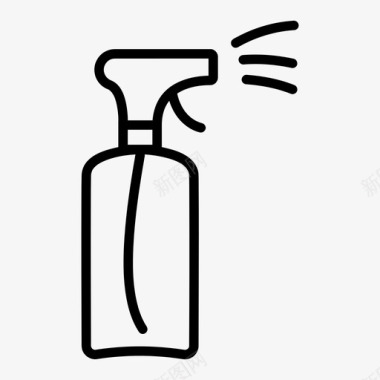 喷雾瓶清洁剂消毒剂图标