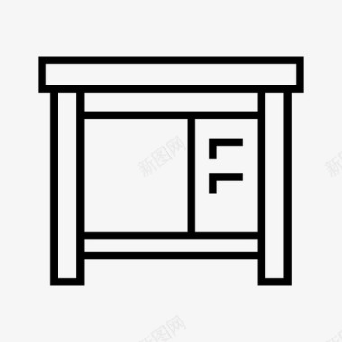 办公桌背景装饰办公桌装饰家具图标