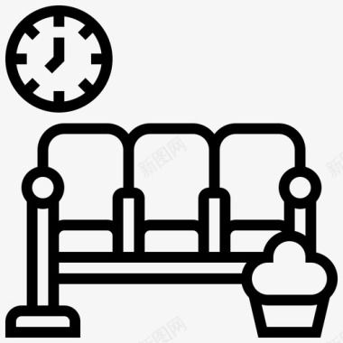 四要素候车室大堂座位图标