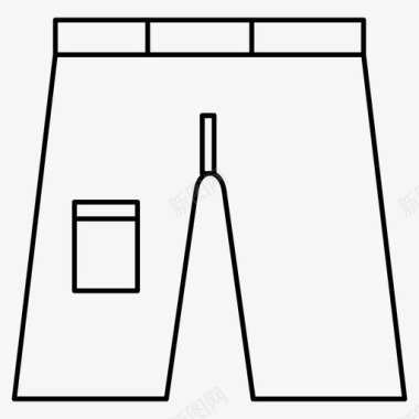 沐浴套装短裤长度裤子图标