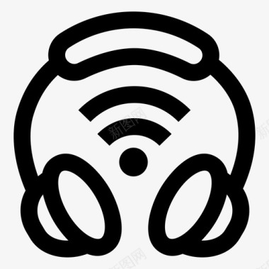 WIFI信号格耳机通信物联网图标