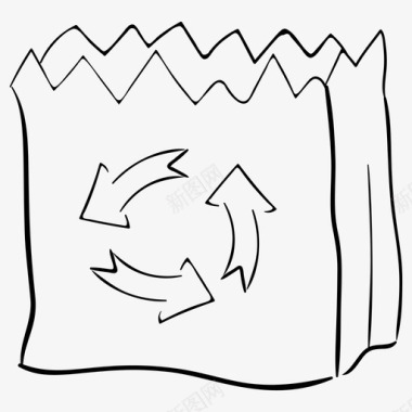 内袋样机回收袋垃圾袋废物管理图标