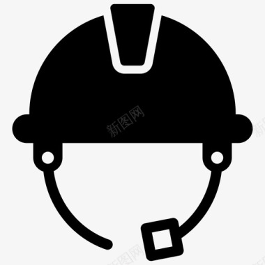 道路施工标志工程师帽工程师头盔安全帽图标