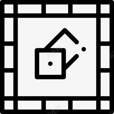 棋盘棋盘游戏家庭休闲活动线性图标