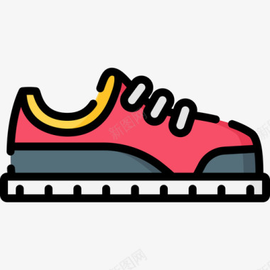 鞋健身146线性颜色图标