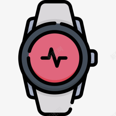 饭店标志智能手表电子设备30线性彩色图标