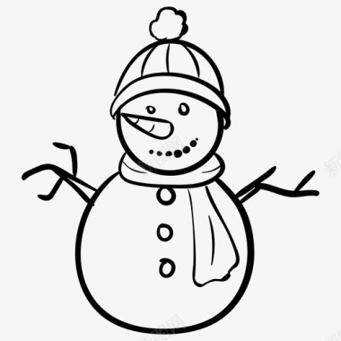 圣诞雪人雪人圣诞雪人雪人性格图标