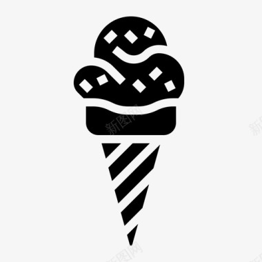 冰镇冷饮冰淇淋筒饮料巧克力图标