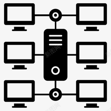 局域网网卡计算机网络计算机连接数据网络图标