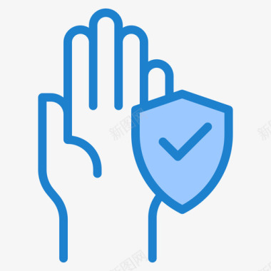 保护保护洗手4蓝色图标