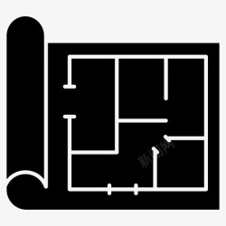 室内施工图蓝图建筑草图施工图高清图片