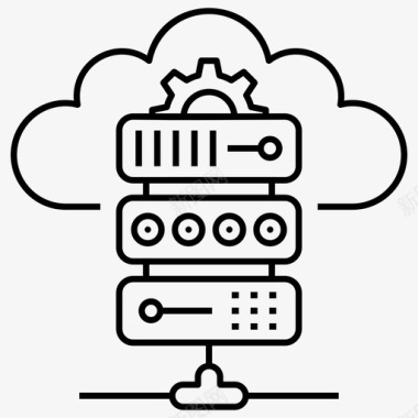 百度云服务器云数据中心云计算云服务器图标