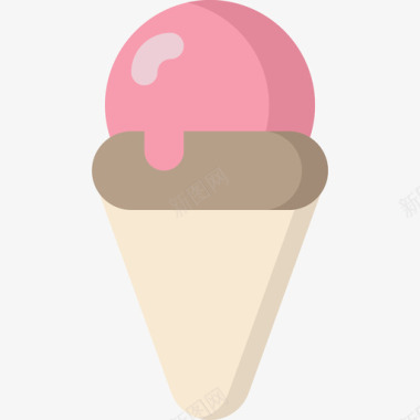 矢量盆栽冰淇淋冰淇淋弹簧180平的图标