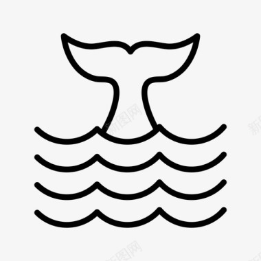 鲸鱼海豚鱼图标