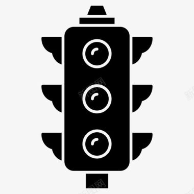 交通信号指示灯道路标志图标