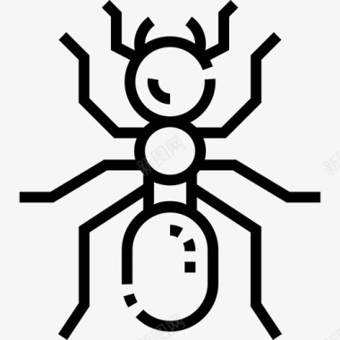 蚂蚁昆虫45线状图标