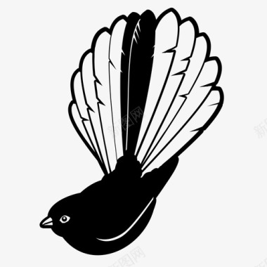 扇尾鸟新西兰孔雀草图标