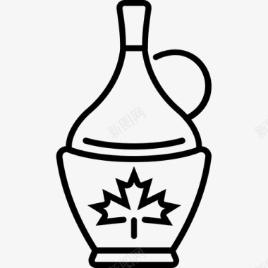 枫糖浆瓶装加拿大图标