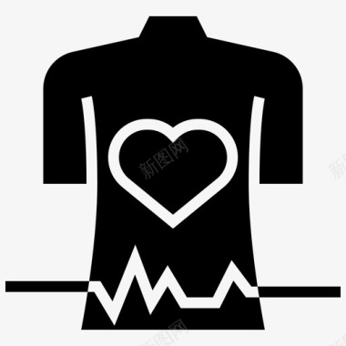 心率身体心电图图标