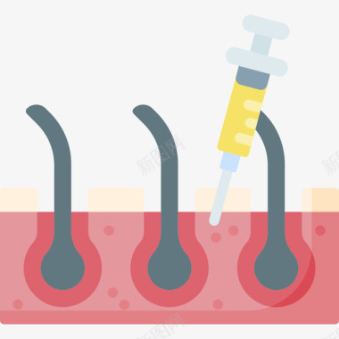 降低50毛发移植整形手术50扁平图标
