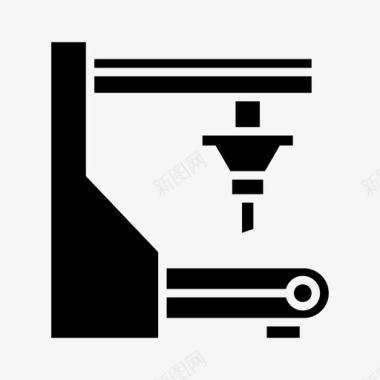 数控铣床机器自动数控图标