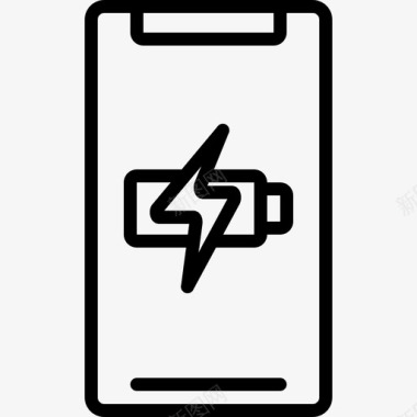 智能手机电池使用电力通电图标