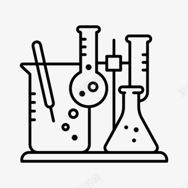 烧杯化学实验设备烧杯烧瓶图标