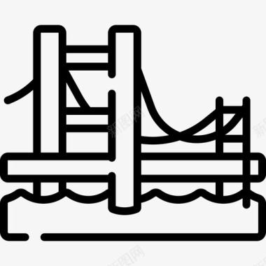 桥梁城市要素79线形图标