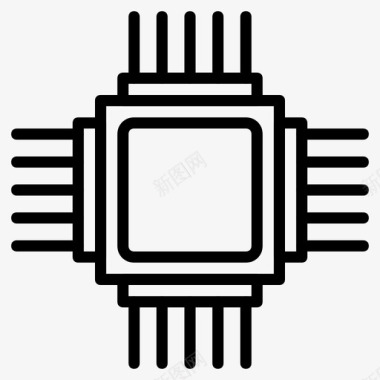 微型芯片芯片组数据数据库图标
