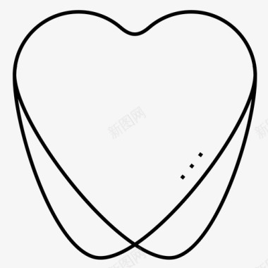 有关牙齿牙科诊所牙医心脏图标