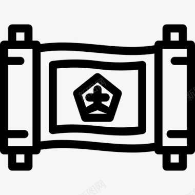 中文卷轴中国卷轴庆祝图标