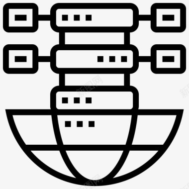 大型手电筒大数据大型机服务器图标