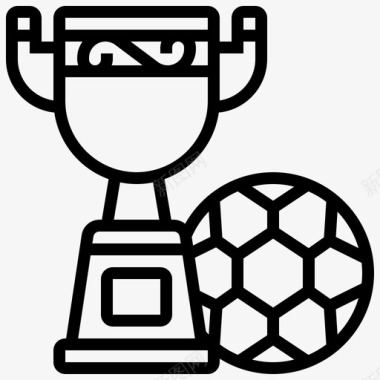 冠军奖杯足球元素行0000057图标