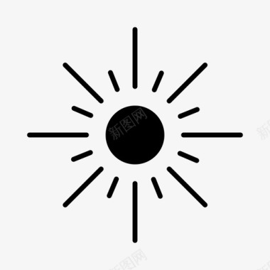 阳光阳光炎热夏天图标