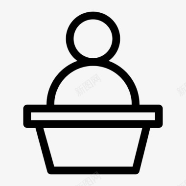 讲台演讲领导经理图标