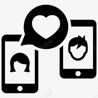 手机交友应用图标爱情聊天浪漫聊天图标