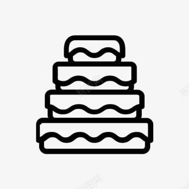 大蛋糕生日庆祝图标