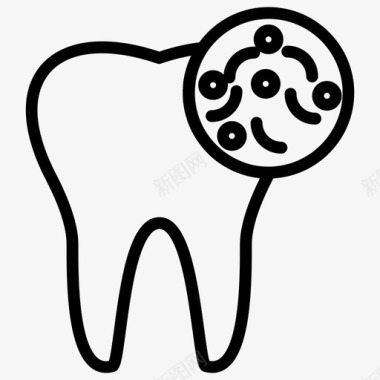 有关牙齿牙齿清洁牙医图标