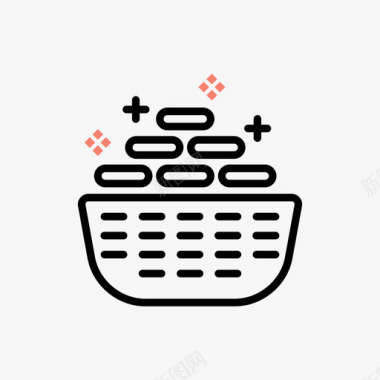 洗衣图标洗衣清洁衣服图标桶元素图标