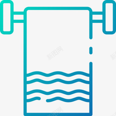 洗漱毛巾毛巾227号酒店梯度图标