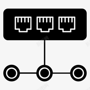 以太usb集线器活动集线器以太网集线器图标