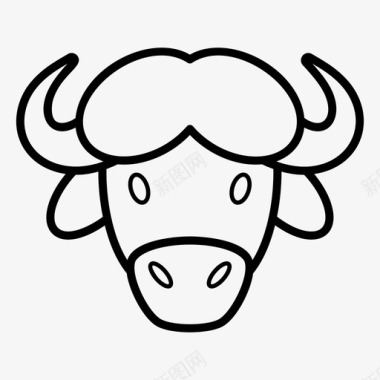 牛耕田牛家畜农场动物图标
