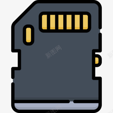 微型Sd卡电子设备30线性彩色图标