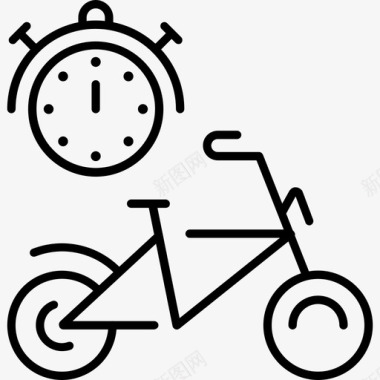单车图标共享单车单车时间图标