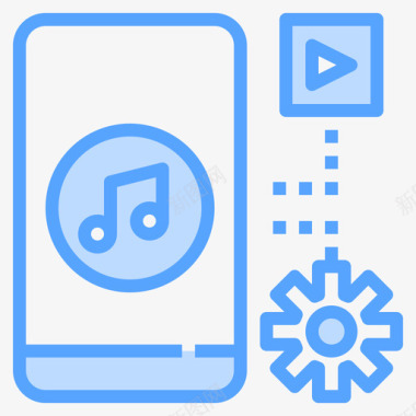 qq音乐应用图标设计音乐应用程序数字营销199蓝色图标