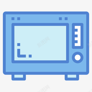 微波炉在家工作82蓝色图标