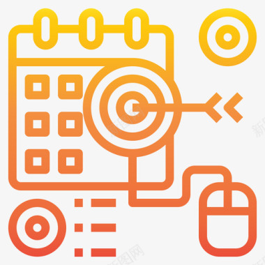 项目计划项目计划数字营销198梯度图标
